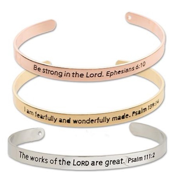 Cuff Bracelet Woman of God Wonderfully Made Jewelry Bangle - Picture 3 of 4
